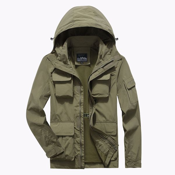 

loose jacket men's outdoor sports waterproof storm jacket, Black;brown