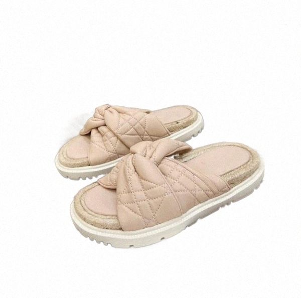 

designer woven sandals dtwist slippers twist sheepskin finish eva women slipper, Black