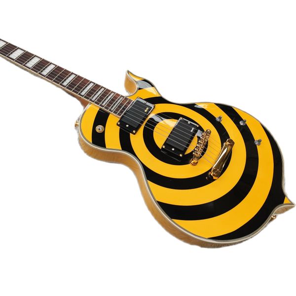 

wylde audio odin grail zakk guitar metallic yellow bullseye electric-guitar