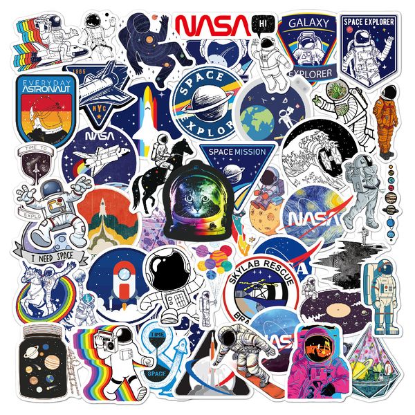 

50pcs wholesale astronaut stickers graffiti pack for luggage kids toys lapnotebook