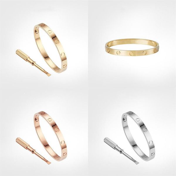 

tititanium bangle bracelets for lover fashion wedding bangles rose gold thanksgiving day bracelet with box set size 15-21cm290d, Black