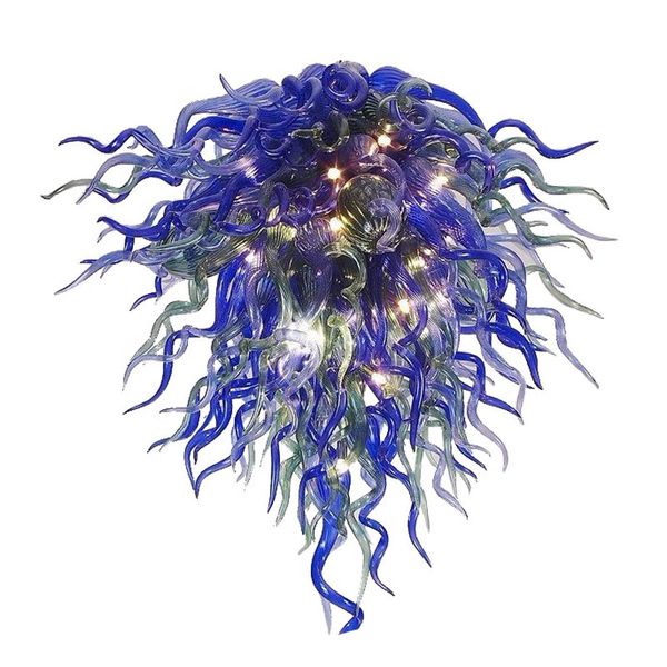 

twisted glass pipes large blue chandelier light energy saving led inspired flush mounted handmade blown glass pendant lamps