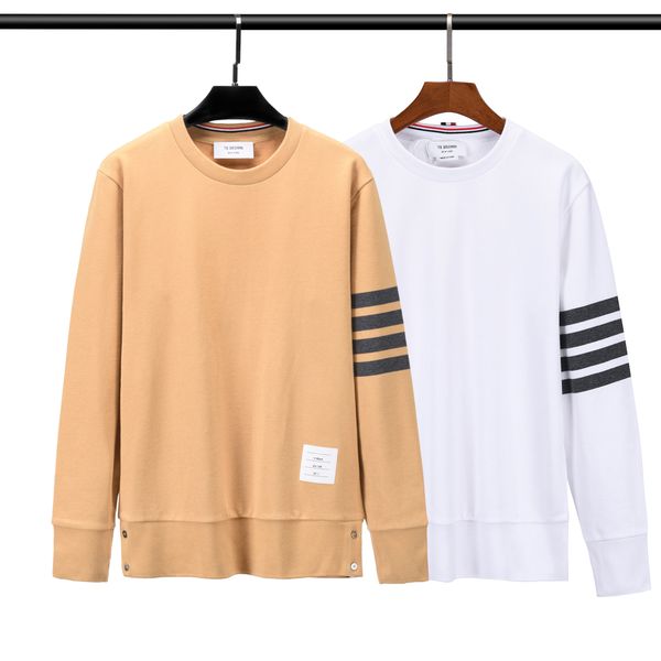 

men's hoodie sweater new yarn yarn korean style classic striped round neck long sleeve solid color loose ladies couple casual jacket #s, Black