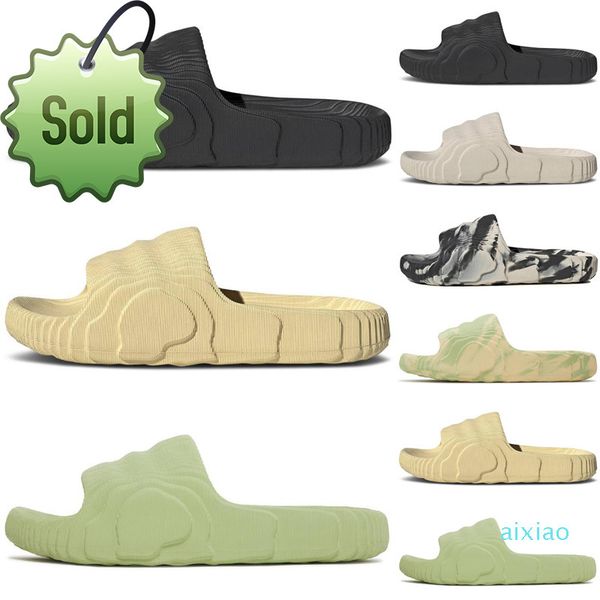 

sold 22 sliders slippers slides designer sandals mens womens black grey desert sand magic lime luxury shoes pantoufle flip flops platform sc