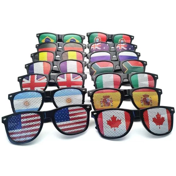 

2022 christmas stickers national flags sunglasses holiday party sunglasses