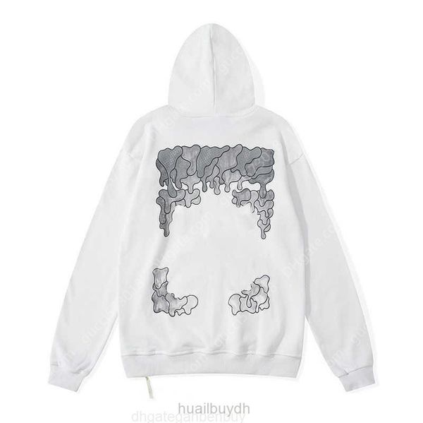 

designer offs sweaters new luxury brands men's sweatshirts hoodies pure cotton oil painting arrow sweatshirt women hip hop ow, Black
