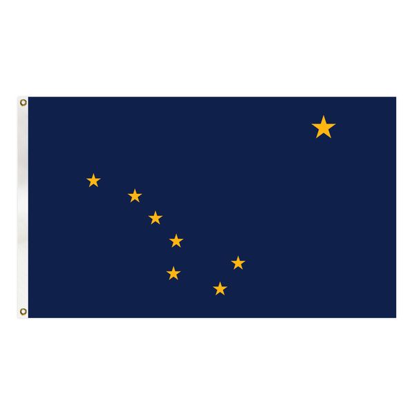 

usa alaska state flag 90x150 cm america banner hipping with two brass grommets for decoration