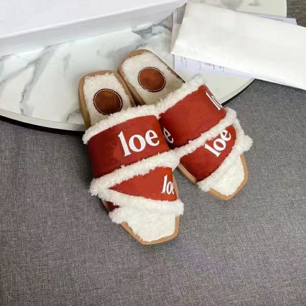 

new women furry slippers fluffy faux slippers luxury brand designer shoes warm indoor flip flops fashion female size 34-42, Black