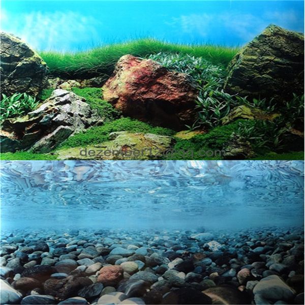 

40x100cm aquarium decoration double sided aquarium background poster wall