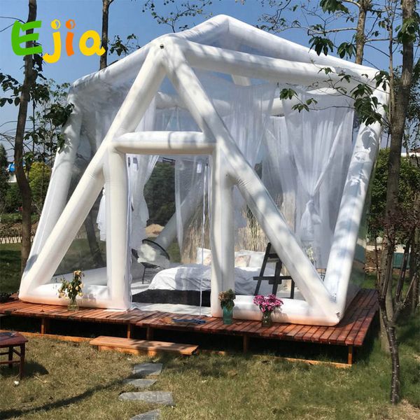 

3/4m house l restaurant commercial transparent scenic starry triangle inflatable bubble room house tent outdoor activities