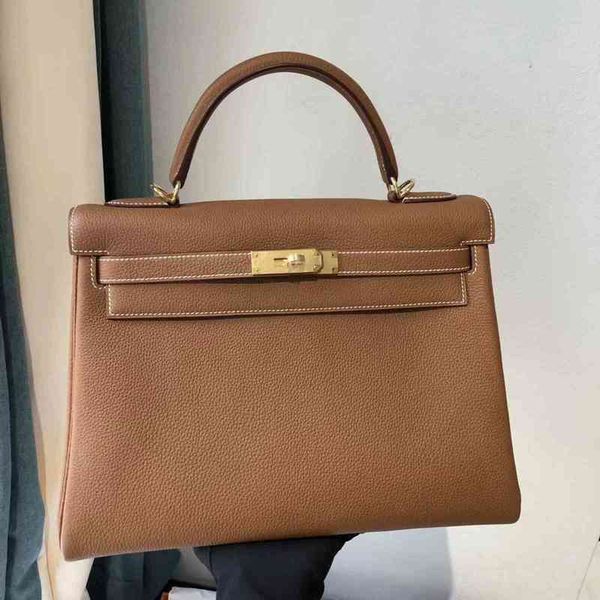 

bags evening luxury genuine leather handbags kelllys high end quality kelys bag layer togo cowhide lychee pattern single shoulder casual wom