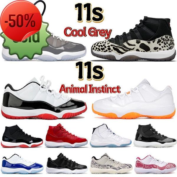 

sandals newset 11 11s cool grey animal instinct basketball shoes men women sneakers 25th low unc legend blue white bred citrus cap and gown, Black