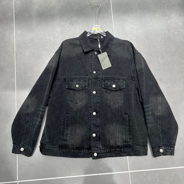 

3 size black denim jackets creative embroidery lady coats personality pocket designer punk jacket coats, Black;brown