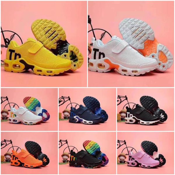 

2020 baby kids sneakers running tn shoes children athletic shoes slip-on boys girls training sport sneakers shoe size us 11c-3y330l, Black