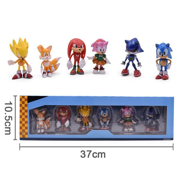 

sonic anime doll action figure toys box-packed set generation boom rare pvc model toy for children characters gift lj2009242406
