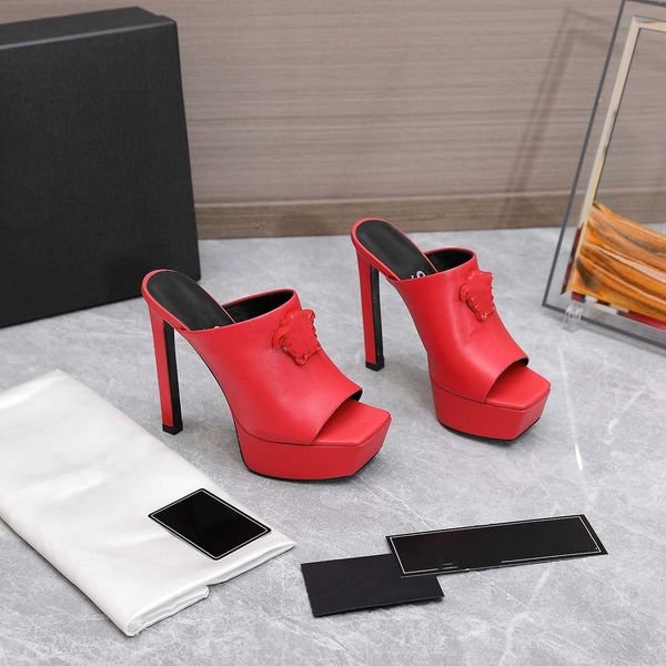 

embellished sandals platform chunky high heels sandals women luxury designers dress shoe, Black