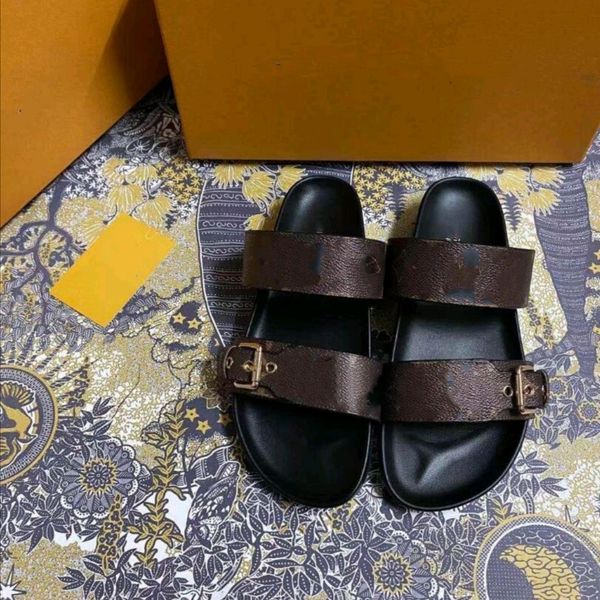 

designer women slippers fashion men slides elling ladies summer non-slip gear bottms rubber flip flop sandal beach soft casual shoes 35-45 w, Black