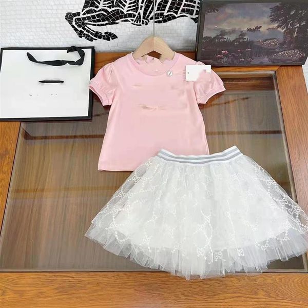 

flower girl dress royal designer kid clothe sets 90-160 cm pink baby girls 1st birthday dresses clothing set 2022 ship244z246y, White