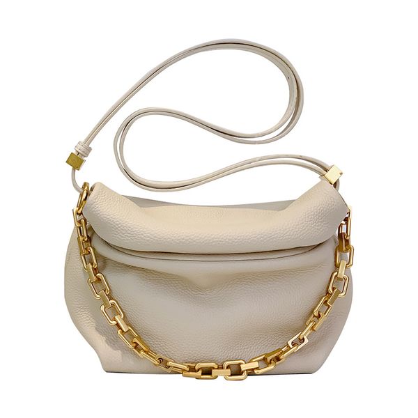 

real leather fashion bags fold the clouds fashion chain dumpling shoulder handbags