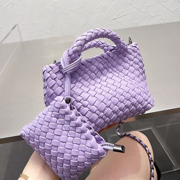 

mini tote bags leather weave women handbag chain crossbody composite bag shoulder bag purse