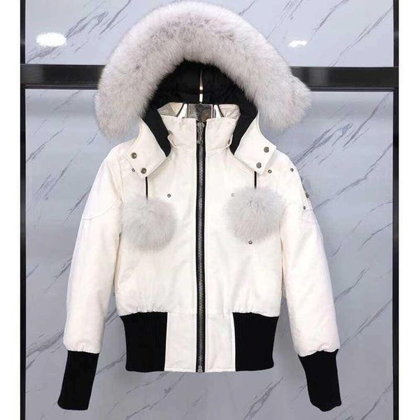 

men down parkas fur collar moose jacket mens man winter coat doudoune hooded hooded knucklese thickened elastic leisure white duck large baa, Black