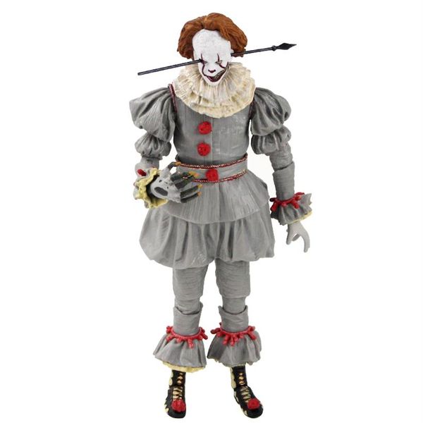 

19 cm movie neca original stephen king's it pennywise horror joker clown action figure toys dolls291b