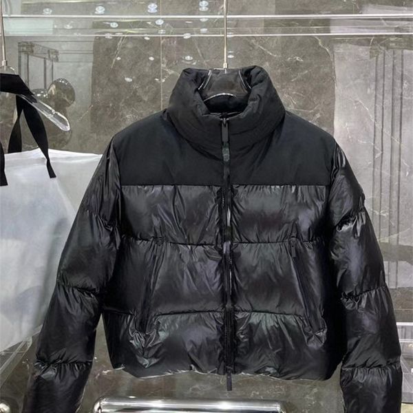 

spenneooy 2022 winter fashion black color white duck down down jacket women's stand collar straight was thin down jacket coat 220822