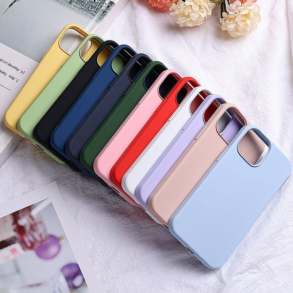 

silicone phone cases for iphone 14 pro max iphone 13 12 11 pro max mini x xs xr 6 6s 7 8 plus shockproof back cover