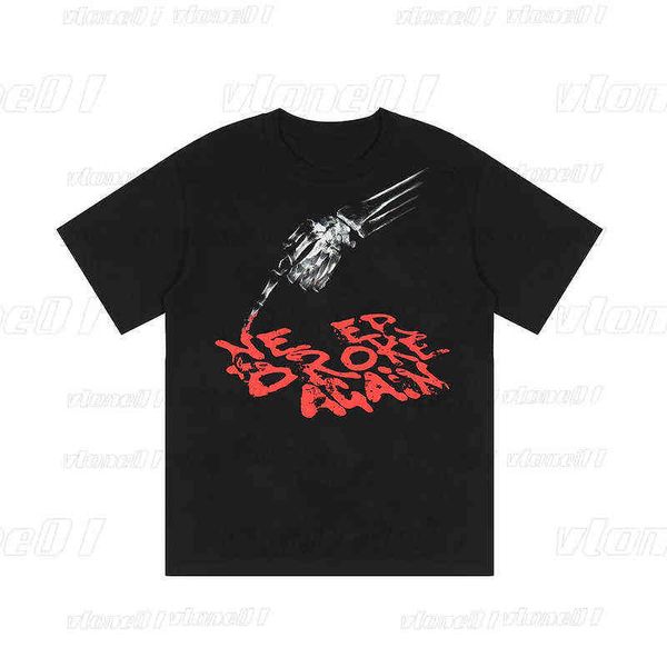 

men t shirt big v print designer short sleeves hip hop women tees, White;black