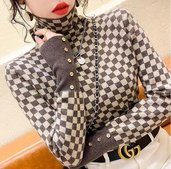 

women sweater for pullovers autumn winter turtleneck knitted luxury ggity letter sweater girls long sleeve short slim tees, White;black