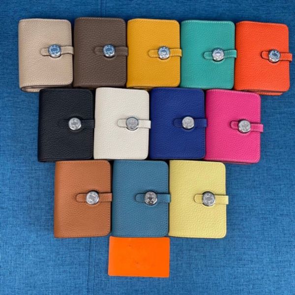 

lychee pattern calfskin wallets silver buckle card holders soft multi-card portable coin purses women men mini clutch bags luxury brand ladi, Red;black