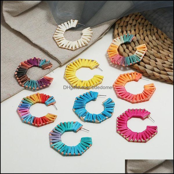 

handmade geometric raffia woven dangle earrings for women colorf bdedome dhsoq, Silver