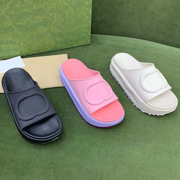

fashion women rubber sandals selling slippers woman slipper shoes thick sole slides sandal size 35-42 by shoe02 02, Black