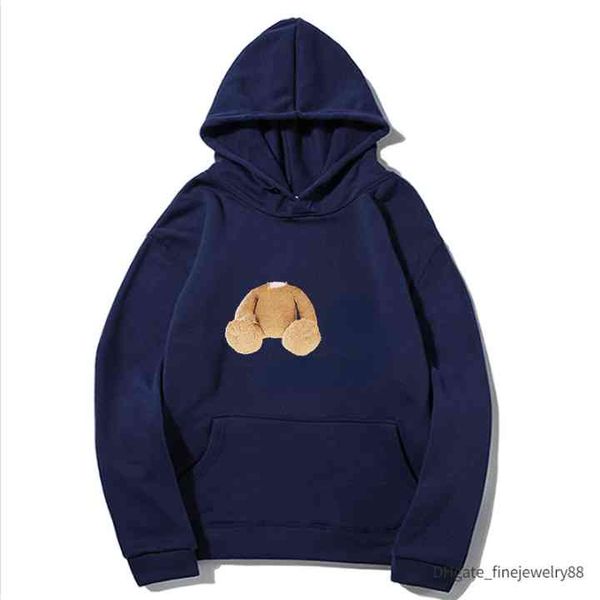 

22 hoodies hoodie plams angles sweater mens womens letter streetwear crewneck sweatshirt loose hoodie couple clothing bear women men y7, Black