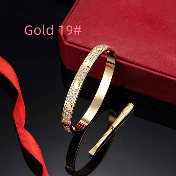 

high end luxury screwdriver love bracelet fashion cuff bracelet 316l stainless steel plated 18k gold jewelry bracelet, Black