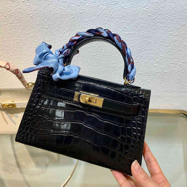 

evening bags luxury designer shoulder handbags alligator pattern kelllys bag on the layer versatile mini small square bag leather one