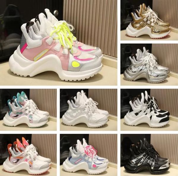 

2022 designer casual shoes archlight sneakers luxury designer women sneakers lace-up sneakers heighten men dad show arched arch shoes platfo, Black