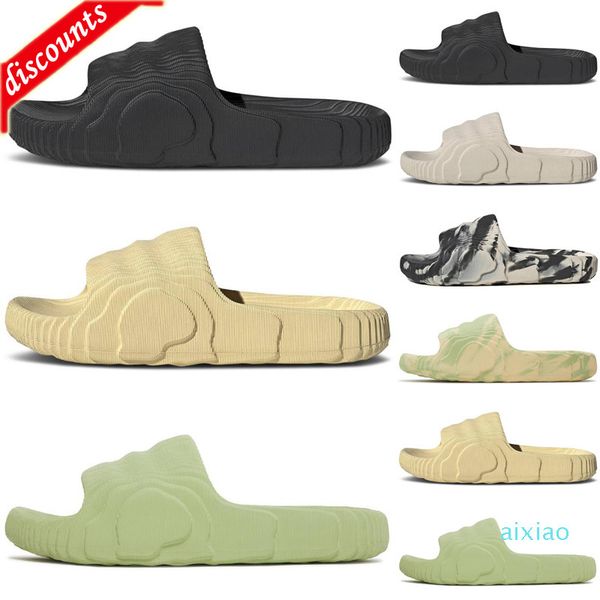 

2023 22 sliders slippers slides designer sandals mens womens black grey desert sand magic lime luxury shoes pantoufle flip flops platform sc