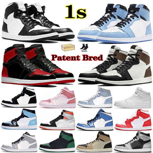 

mens 1 high og basketball shoes 1s university blue electro ge dark m, Black