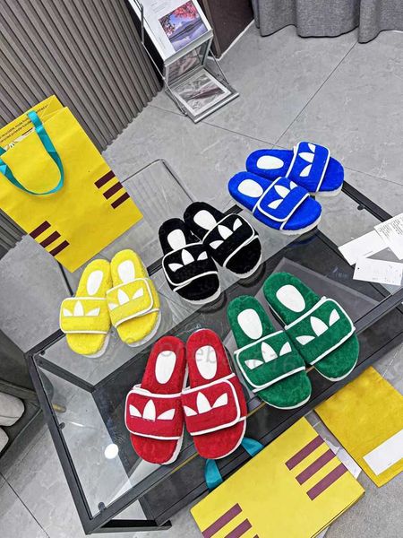 

womens slippers summer embroidered canvas designer slides sandles platforms slider shoes, Black