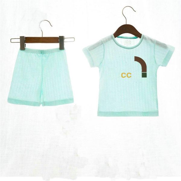 

in stock designer kids clothing sets summer baby clothes brand logo for boys outfits toddler fashion t shirt shorts children202t, White