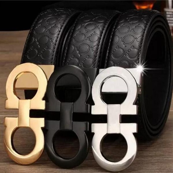 

european and american -selling brand designer men's belt business style black leather new men belt's300f, Black;brown