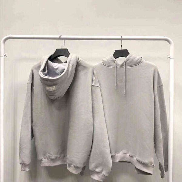 

2022 brand fog co branded plush limited double hat hoodie batch men's sweater jacket, Black