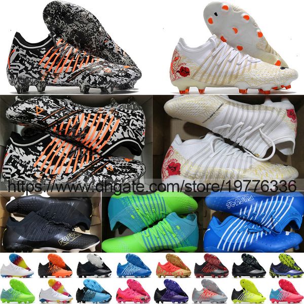

send with bag football boots future z 1.3 teazer mg fg electroplate soccer shoes men outdoor firm ground neymars jr knit socks football clea, Black