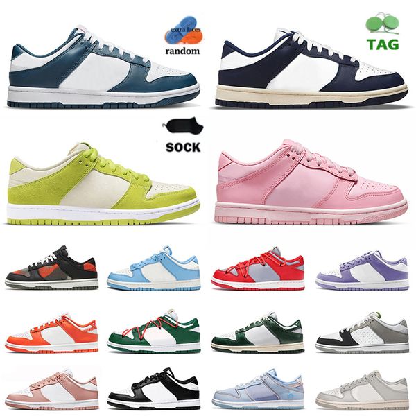 

designer women shoes danks low runner jogging skate sneakers with socks valerian blue black white green apple triple pink velvet coast off m