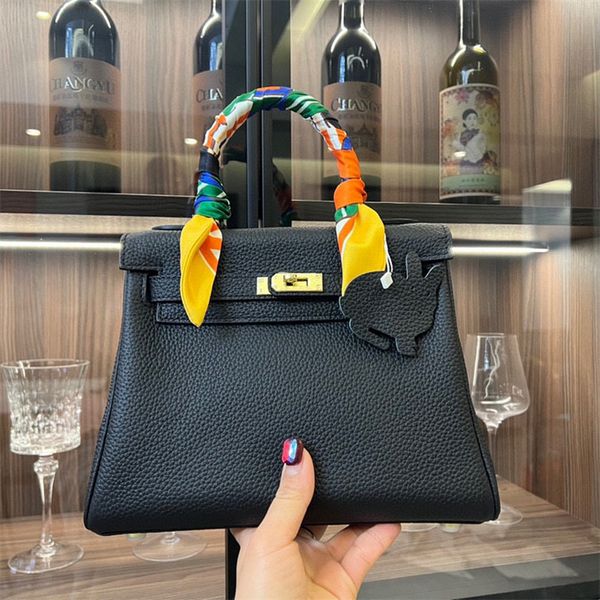 

kellies bag designer handbag women mini luxury bags cowskin real leather tote portable second-generation single shoulder messenger small 20c