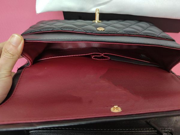 

high-quality diamond chain bag women's european and american horizontal sheepskin shoulder, Red;black