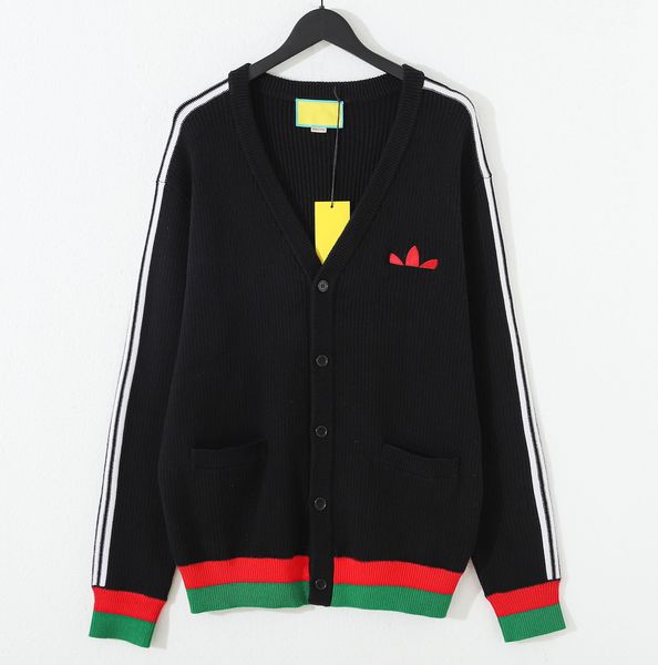 

new aop jacquard letter knitted sweater in autumn / winter 2022acquard knitting machine e custom jnlarged detail crew neck cotton g5 cc43, Black;brown