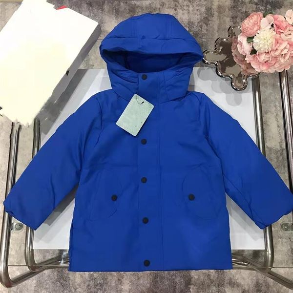 

kids down coat winter boy girl baby outerwear jackets teen clothing hooded thick warm outwear coats children wear jacket fashion c2230, Blue;gray