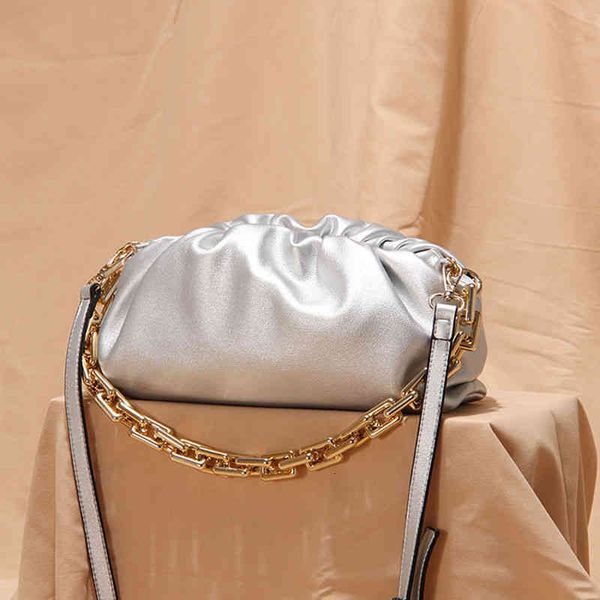 

evening bags classic song designer handbags hye bottegas same soft leather thick chain cloud portable single shoulder armpit messenger bag f